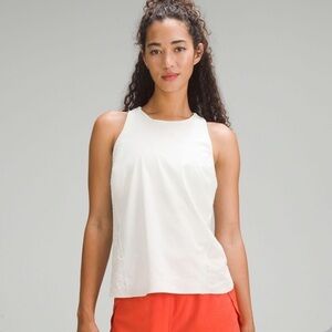 Lululemon Womens Tank Top Cotton Lyocell Muscle Tee *White SZ 4 READ Lightweight